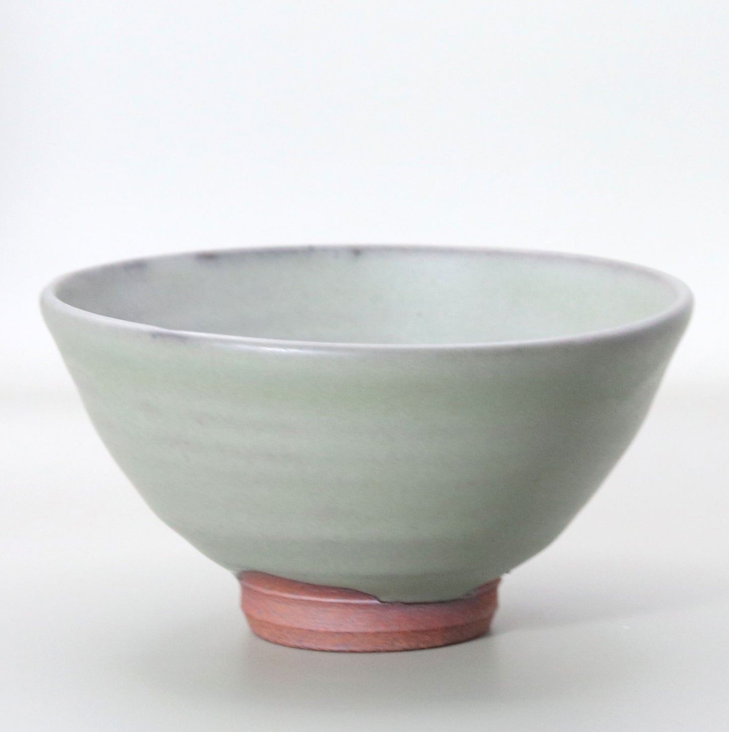 Celadon glazed tea bowl by Toshinari Ichino