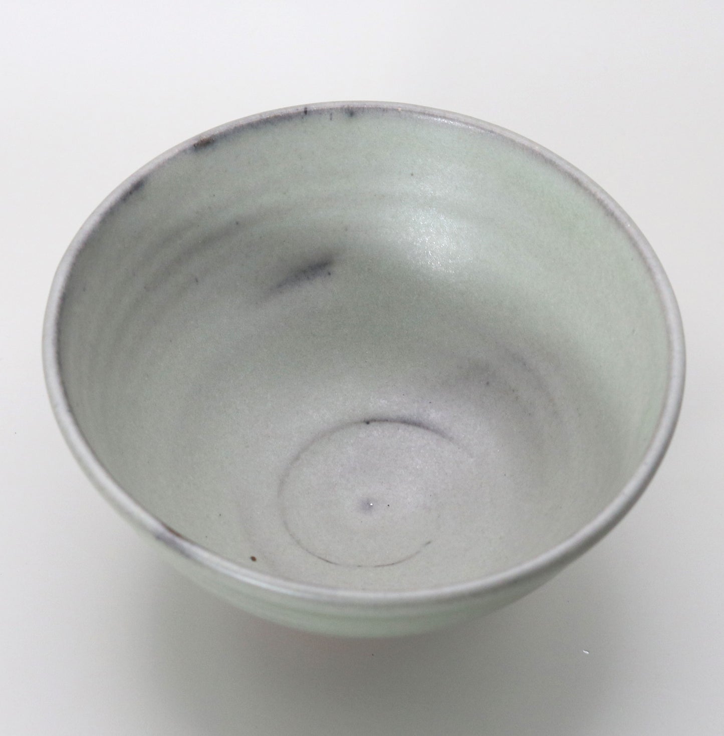 Celadon glazed tea bowl by Toshinari Ichino