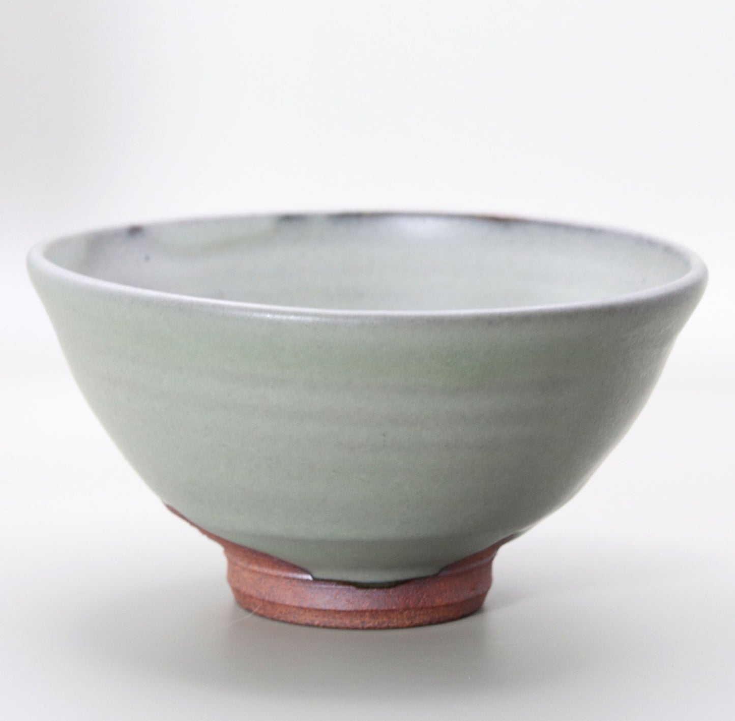 Celadon glazed tea bowl by Toshinari Ichino