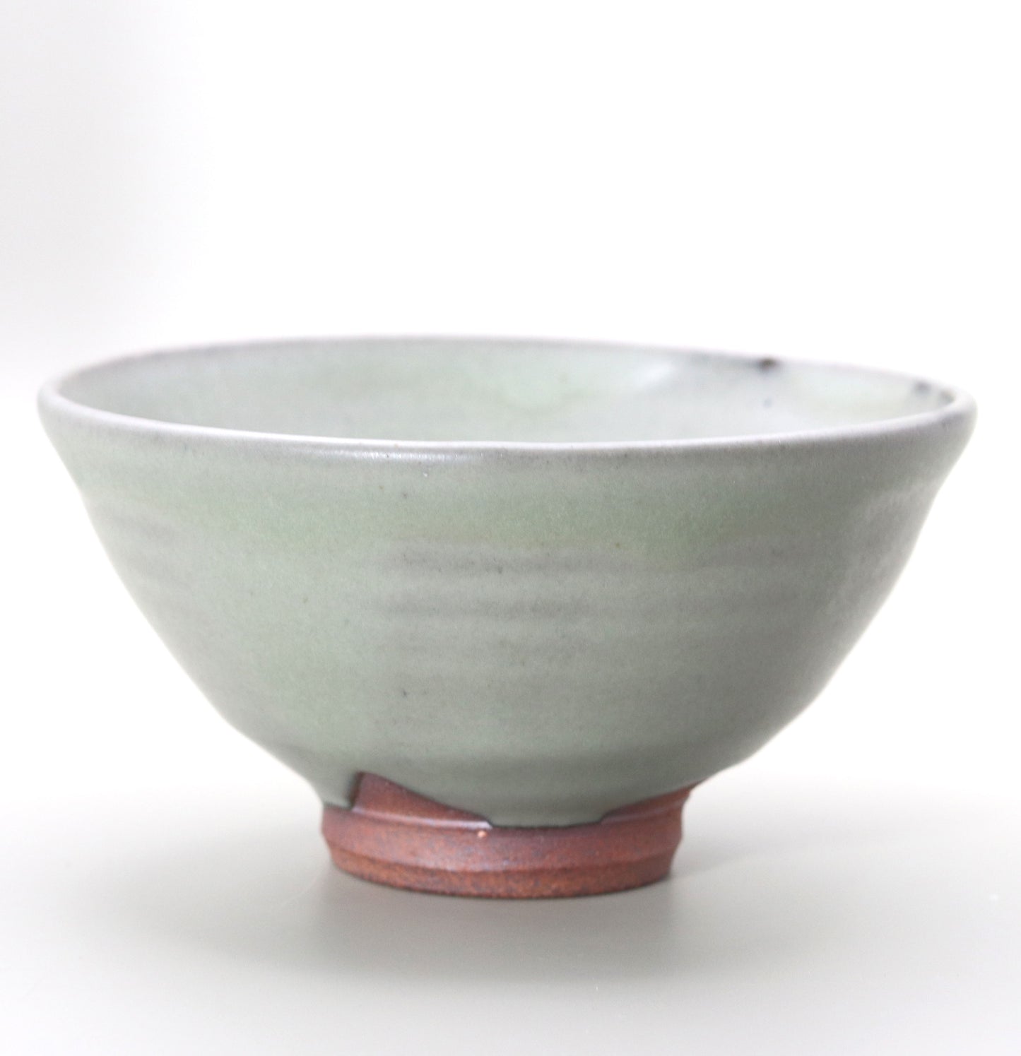 Celadon glazed tea bowl by Toshinari Ichino