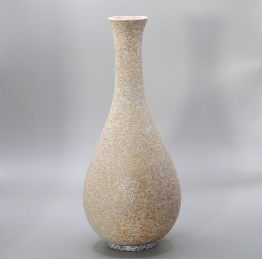 White Blown Clay Tanba Crane Head Vase by Ichiji Shimizu