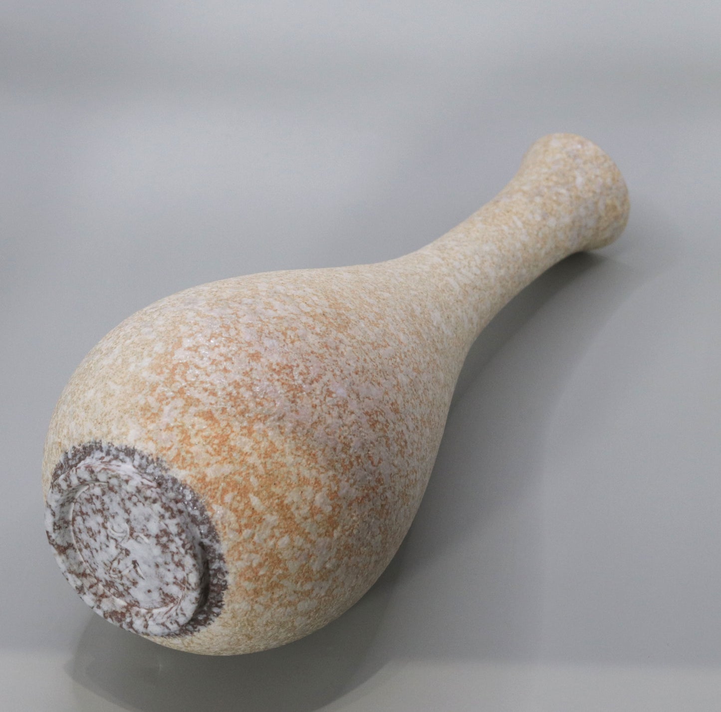 White Blown Clay Tanba Crane Head Vase by Ichiji Shimizu