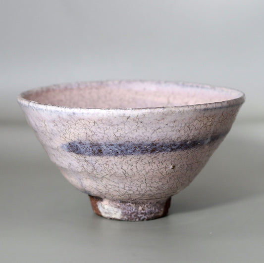 White Tanba Tea Bowl by Nishihata Tadashi