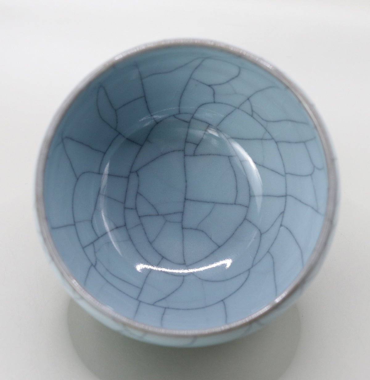 3Blue porcelain tea bowl Masao Tagai