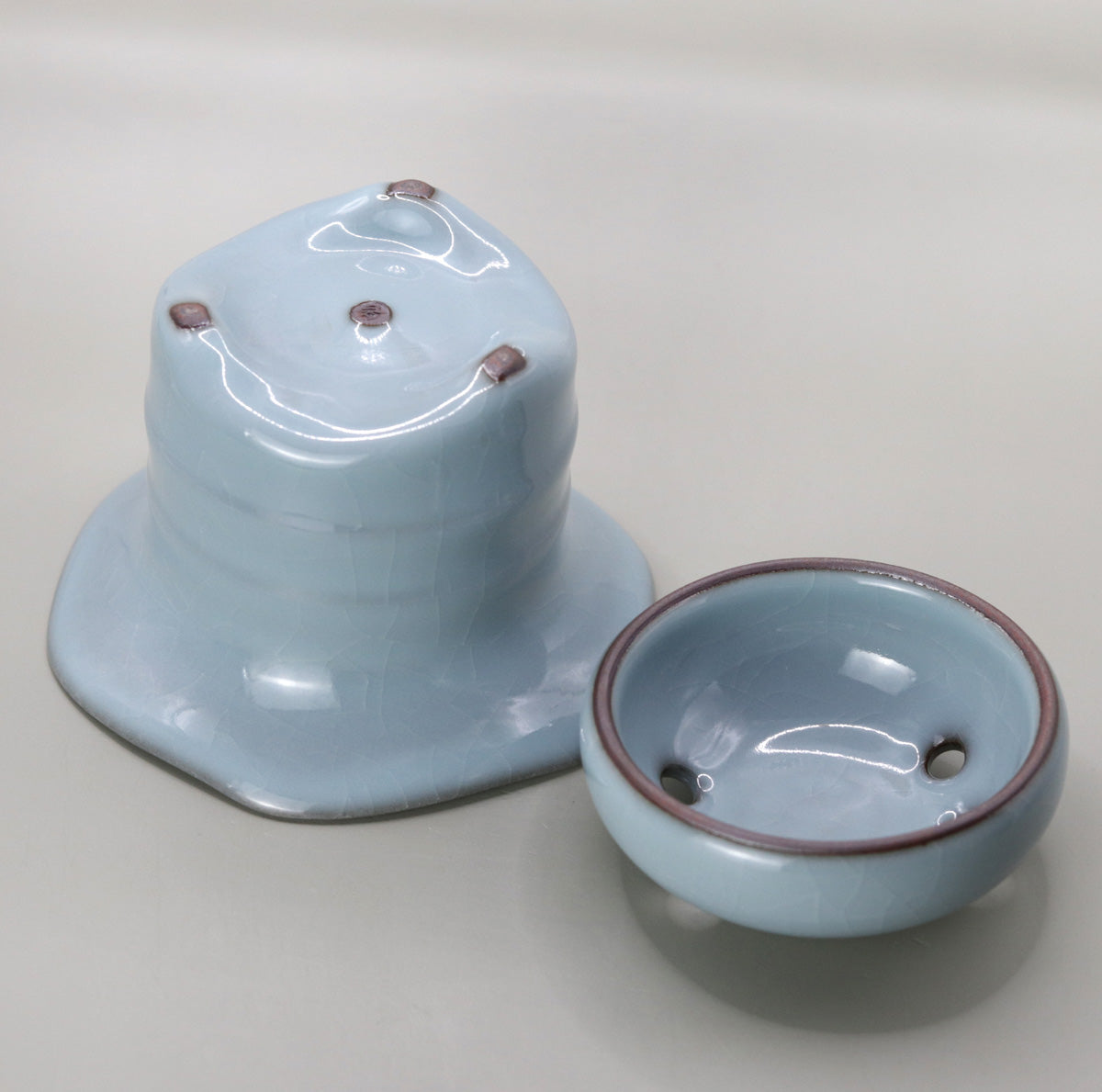 15 Blue Porcelain Incense Burner Masao Tagai