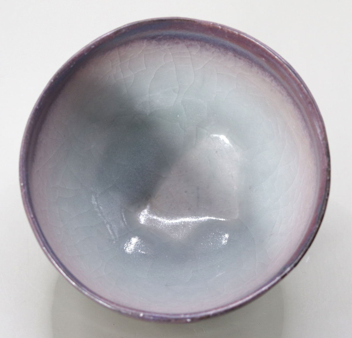 Cinnabar chawan tea bowl by Shin Fujihira