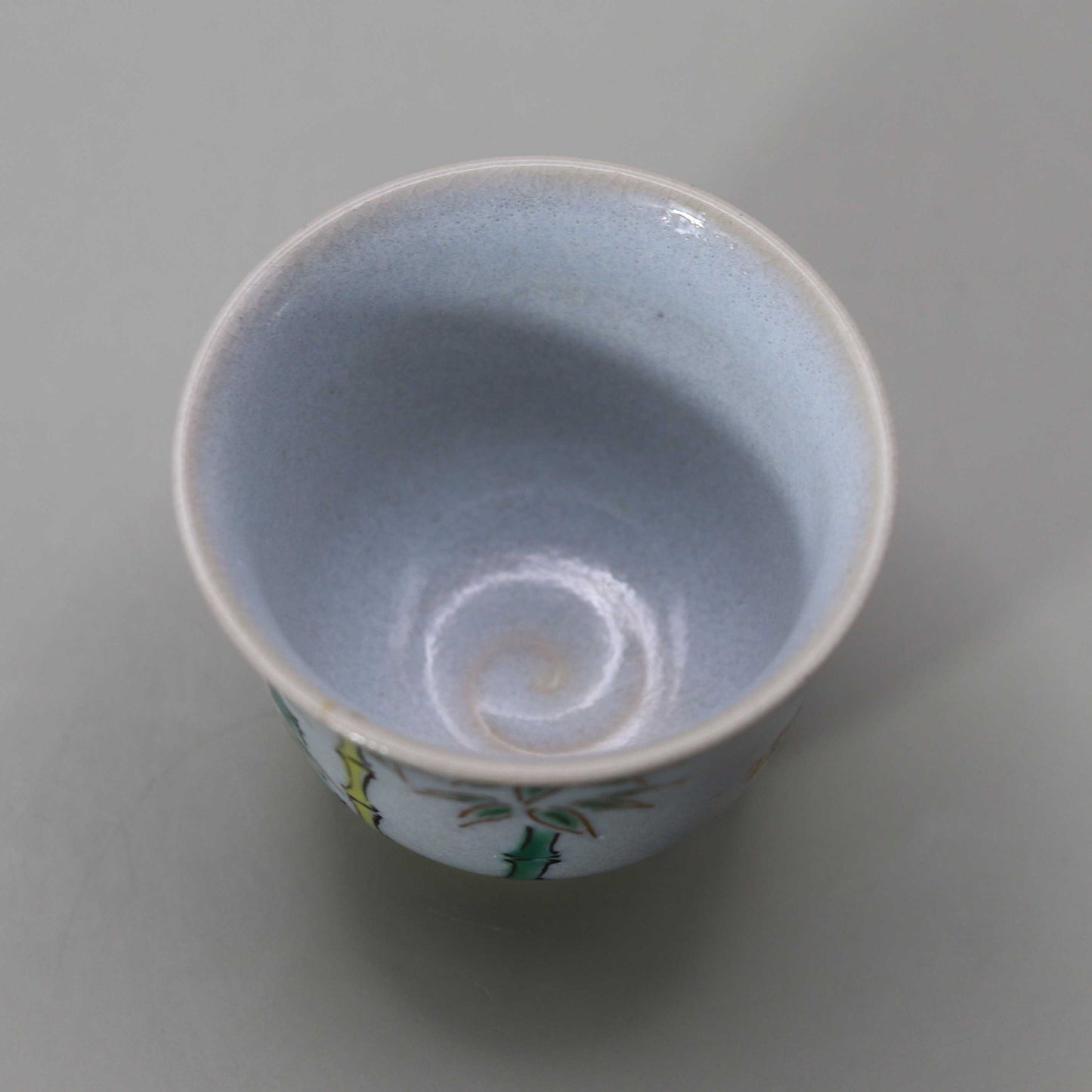 26 Straw Ash Glazed Four Gentlemen's Sake Cup by Kosai Miyagawa