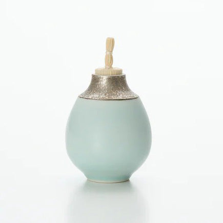 Blue-and-white porcelain, silver color, Kazuhiro Matsukawa