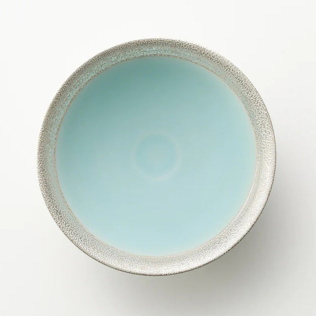 Blue and white porcelain silver bowl Kazuhiro Matsukawa