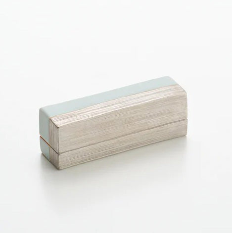 Blue and white porcelain silver-colored pottery Kazuhiro Matsukawa