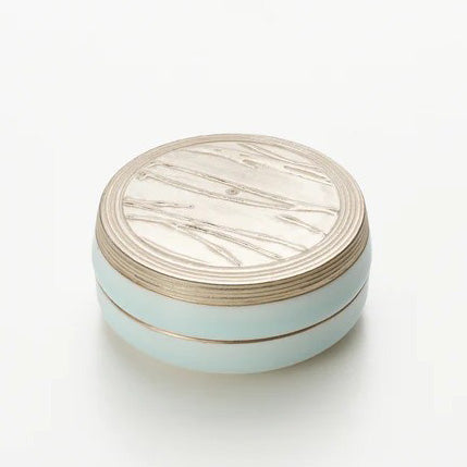 青白磁銀彩合子  松川和弘