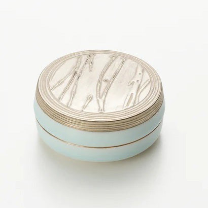 青白磁銀彩合子  松川和弘