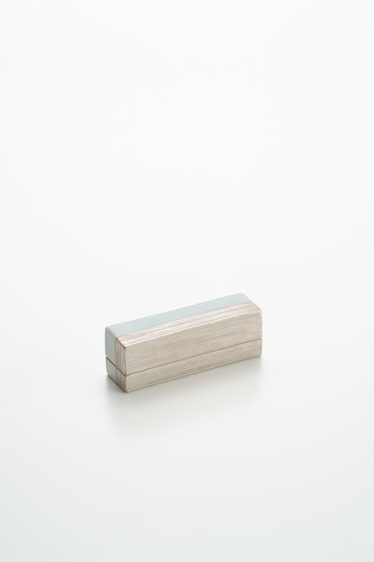 Blue and white porcelain silver-colored pottery Kazuhiro Matsukawa