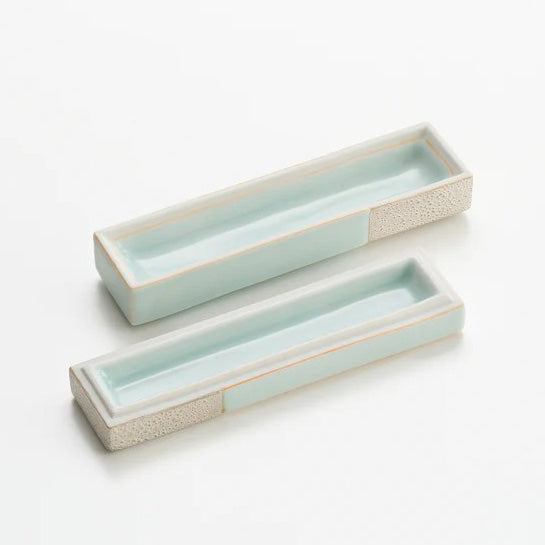 青白磁銀彩陶筥　松川和弘