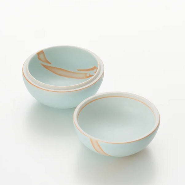 青白磁緋流丸合子  松川和弘