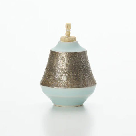 Blue-and-white porcelain, silver color, Kazuhiro Matsukawa